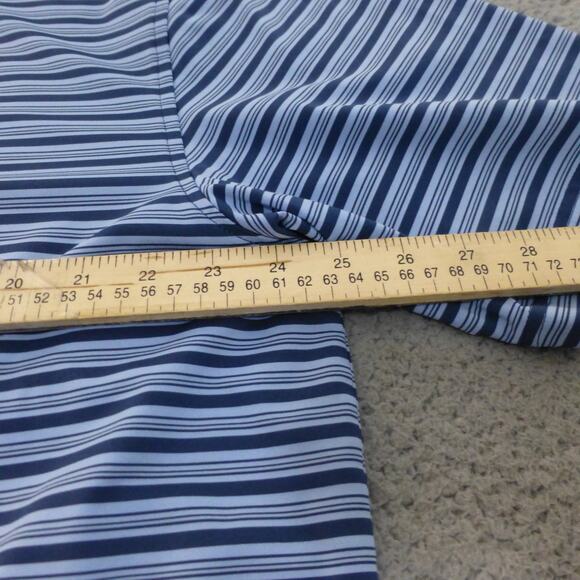 Peter Millar Shirt Mens XL Summer Comfort Polo Golf Blue Performance Striped - Picture 6 of 10